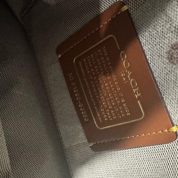 Coach 1941 Harmony Hobo Suede Leather Tote Bag Color Block Teal Grey Black - Picture 12 of 16